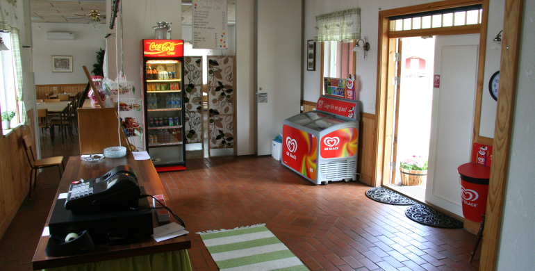 Receptionen på Ydrefors Camping